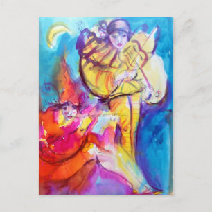 CARTE POSTALE MASQUÉRADE VÉNITIENNE / NOCTURNE MUSICALE