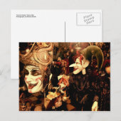 Carte Postale Masques de carnaval (Devant / Derrière)