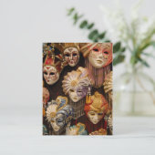 Carte Postale Masques de carnaval à Venise (Debout devant)