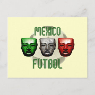 Carte Postale Masques de football pour les fans d'El Tri du Mexi