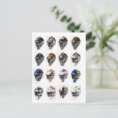 Carte Postale Masques de hockey (Debout devant)