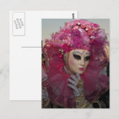 Carte Postale Masques du Carnaval de Venise (Devant / Derrière)