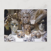Carte Postale Masques du Carnaval de Venise (Devant)