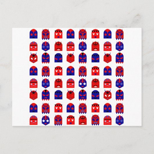 Carte Postale masques lucha libre (Devant)