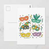 Carte Postale Masques Volants (Devant / Derrière)