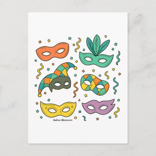 Carte Postale Masques Volants (Devant)