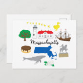 Carte postale Massachusetts (Devant / Derrière)