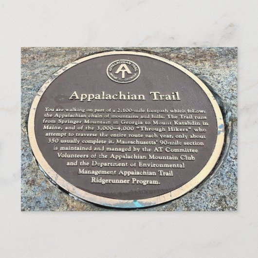 Carte postale Massachusetts Appalachian Trail (Devant)