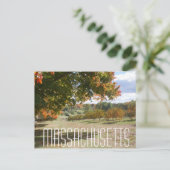 Carte Postale Massachusetts automne feuillage arbre feuilles car (Debout devant)
