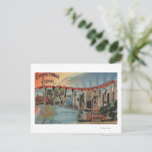 Carte Postale Massachusetts (Capitale d'Etat/Fleur) (Debout devant)