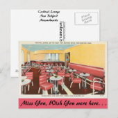 Carte Postale Massachusetts, Cocktail Lounge, New Bedford (Devant / Derrière)