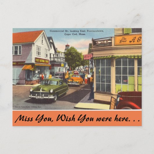 Carte Postale Massachusetts, Commercial St. Provincetown (Devant)
