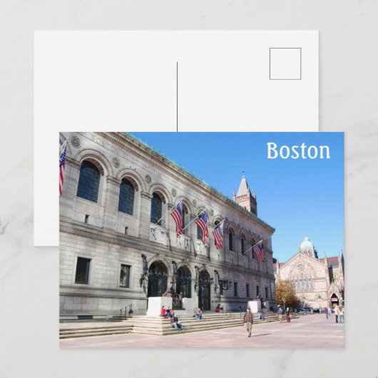 Carte Postale Massachusetts de Boston (Devant / Derrière)