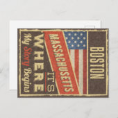 Carte Postale Massachusetts de Boston (Devant / Derrière)