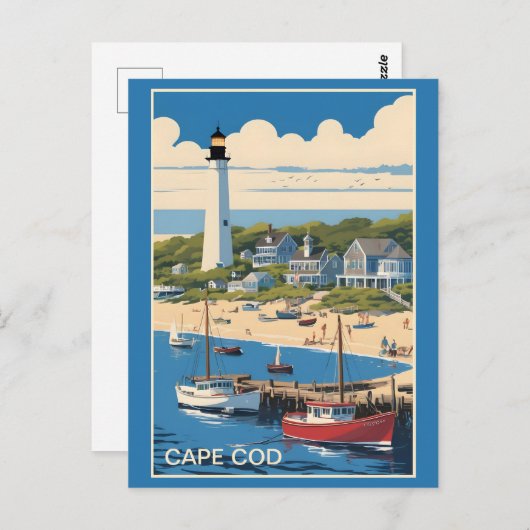 Carte Postale Massachusetts de Cape Cod (Devant / Derrière)
