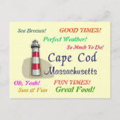 Carte Postale Massachusetts de Cape Cod (Devant)