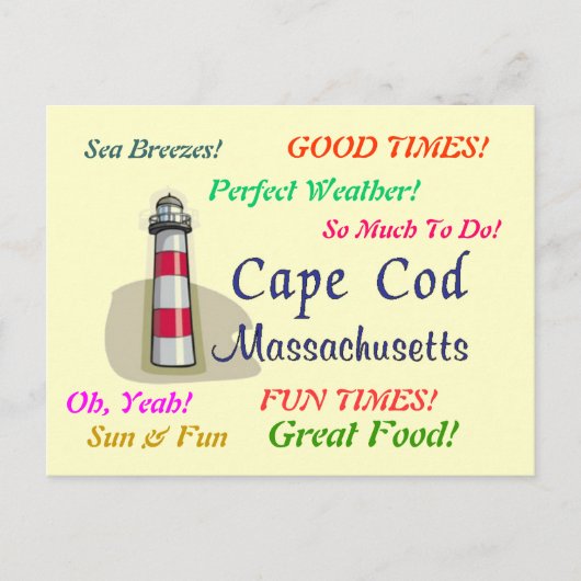 Carte Postale Massachusetts de Cape Cod (Devant)