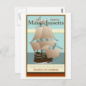 Carte Postale Massachusetts de Voyage (Devant / Derrière)