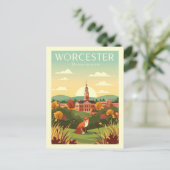 Carte Postale Massachusetts de Worcester vintage (Debout devant)