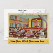 Carte Postale Massachusetts, Hôtel Laurier, Lowell (Devant / Derrière)