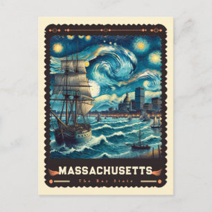 Carte Postale Massachusetts   Inspiré de Vincent Van Gogh