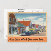 Carte Postale Massachusetts, Main Street, Wellfleet (Devant / Derrière)