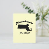 Carte Postale Massachusetts Motto - Qui a trouvé ? (Debout devant)