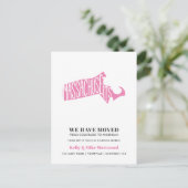 Carte Postale MASSACHUSETTS Nous avons déménagé Nouvelle adresse (Debout devant)