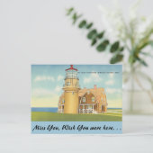 Carte Postale Massachusetts, phare de Gay's Head (Debout devant)