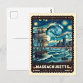 Carte Postale Massachusetts | Vincent Van Gogh inspiré (Devant / Derrière)