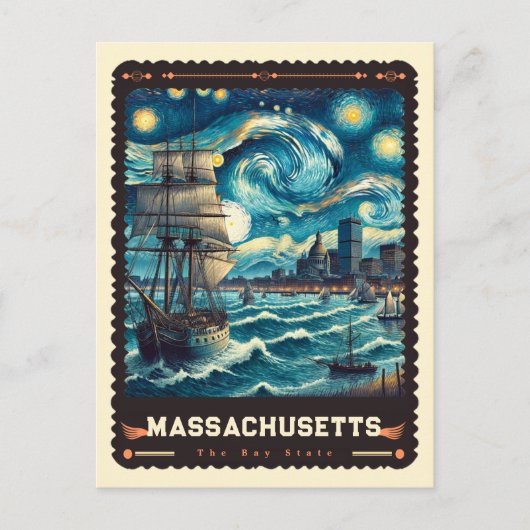 Carte Postale Massachusetts | Vincent Van Gogh inspiré (Devant)