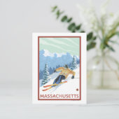 Carte Postale MassachusettsSki de descente (Debout devant)