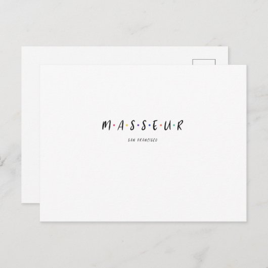 Carte Postale Massage (Devant / Derrière)