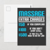 Carte Postale Massage amusant Thérapeute - Massage Frais supplém (Devant / Derrière)