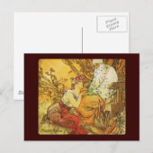 Carte Postale massage au chocolat alphonse mucha (Devant / Derrière)