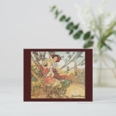 Carte Postale massage au chocolat alphonse mucha (Debout devant)