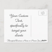 Carte postale Massage/BodyWork personnalisable (bl (Dos)