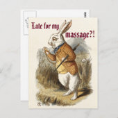 Carte Postale Massage de lapin blanc sur mesure (Devant / Derrière)
