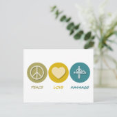 Carte Postale Massage Peace Love (Debout devant)
