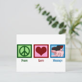 Carte Postale Massage Peace Love (Debout devant)