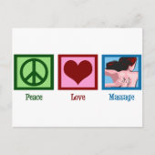 Carte Postale Massage Peace Love (Devant)