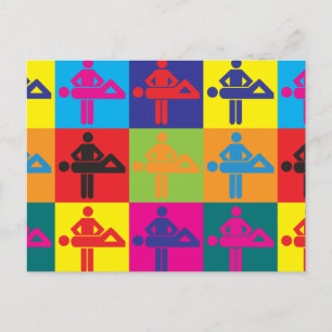 Carte Postale Massage Pop Art