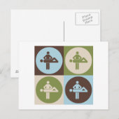 Carte Postale Massage Pop Art (Devant / Derrière)