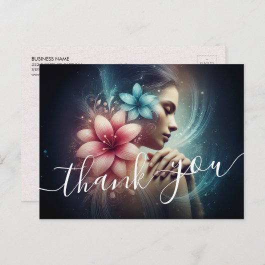 Carte Postale Massage Thérapie Guérison Mains Énergie Spa Bien-ê (Devant / Derrière)