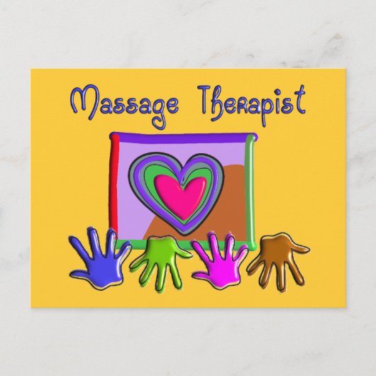 Carte Postale Massage Thérapiste Funky Art Design Cadeaux (Devant)