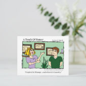 Carte Postale Massage "Une touche d'Humour" / Lave-linge Comic M (Debout devant)