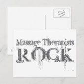 Carte Postale Massages Thérapistes Rock (Devant / Derrière)