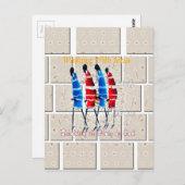 Carte Postale Massai Morans art chrétien Imprimer (Devant / Derrière)