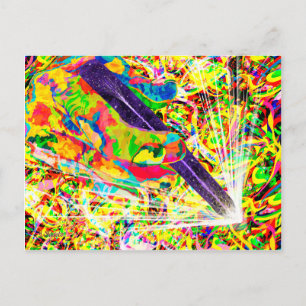 CARTE POSTALE MASSE DE COULEUR