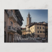 Carte Postale Masserano Soirée Skyline, Biella, Italie (Devant)